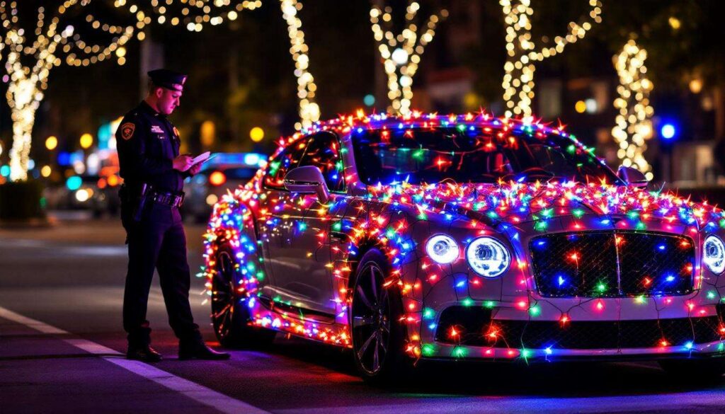 « Lorsqu'on n'est pas en règle, on essaie de passer inaperçu » : une voiture guirlande interceptée par la police