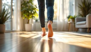 Selon les experts, les personnes qui marchent pieds nus chez elles activent ce circuit de reconnexion