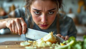 Selon la psychologie, les personnes qui pleurent en coupant des oignons pleurent parfois pour une autre raison