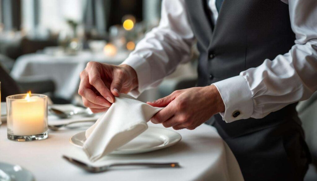 Les personnes qui replient toujours leur serviette au restaurant montrent ce trait de personnalité